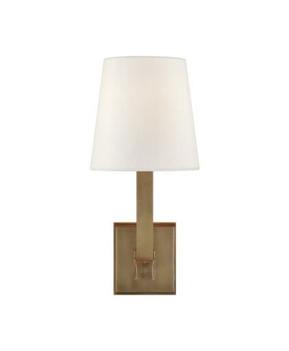 Square Tube vägglampa antik mässing