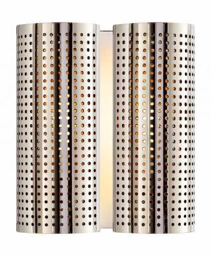Precision vägglampa dubbel nickel