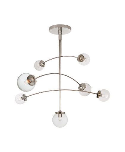 Prescott takkrona nickel/klarglas