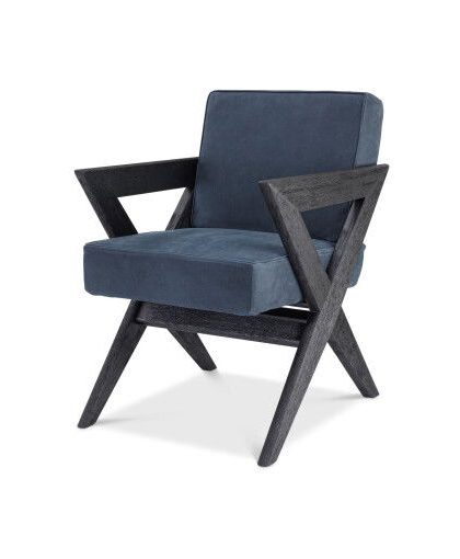Felippe matstol blue nubuck