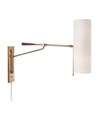 Frankfort Articulating vägglampa antik mässing