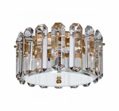 Bonnington plafond antik mässing/crystal M