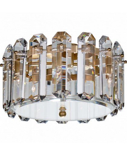 Bonnington plafond antik mässing/crystal M
