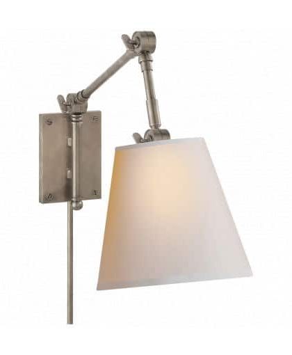 Graves vägglampa antik nickel