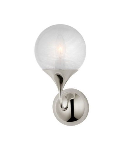 Cristol vägglampa nickel
