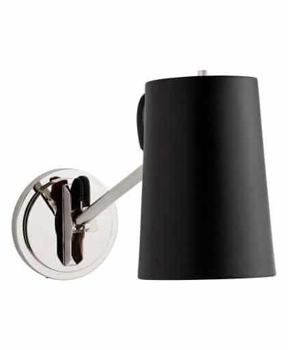 Benton vägglampa nickel/mörkbrun