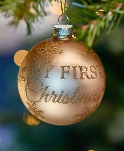 My First Christmas julkula guld