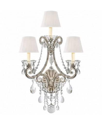 Adrianna vägglampa antik silver