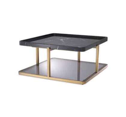 Grant soffbord svart/mässing