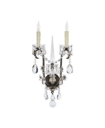 Alessandra vägglampa Antiqued Gild L