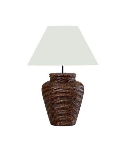 Cognac bordslampa rotting S