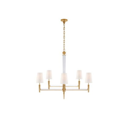 Lyra takkrona dubbel antik mässing