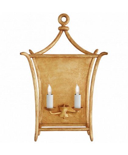 Aria vägglampa Antique Gold Leaf L