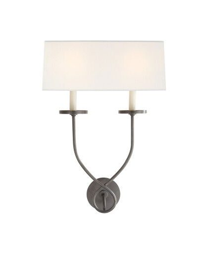 Symmetric Twist vägglampa dubbel brons