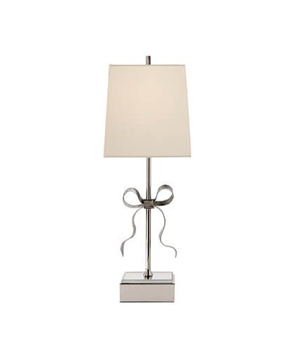 Ellery Gros-Grain Bow bordslampa nickel