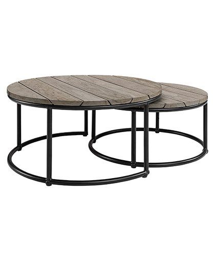 Anson satsbord charcoal 2-set