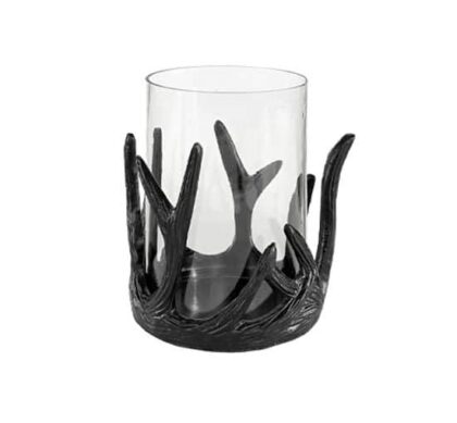 Antler ljuslykta svart