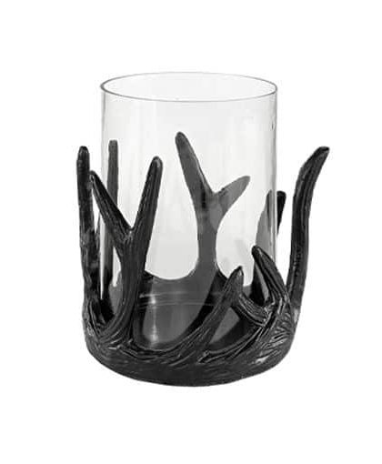 Antler ljuslykta svart