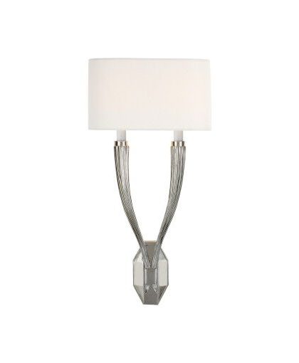 Ruhlmann vägglampa dubbel nickel