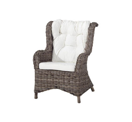 Wingchair kubu grå inkl dyna