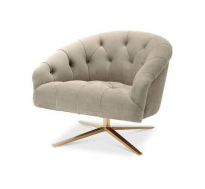 Gardner fåtölj savona greige velvet