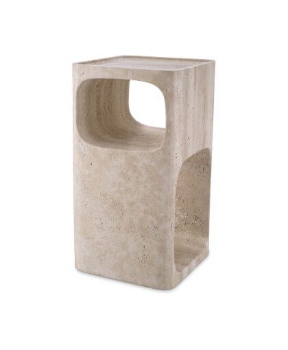 Adler sidobord travertine