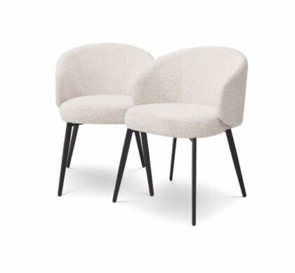 Lloyd karmstol bouclé cream 2-pack