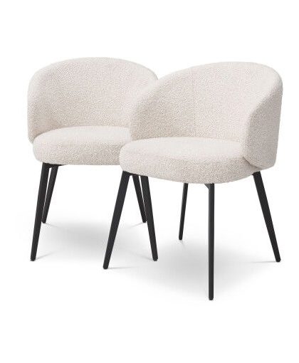 Lloyd karmstol bouclé cream 2-pack