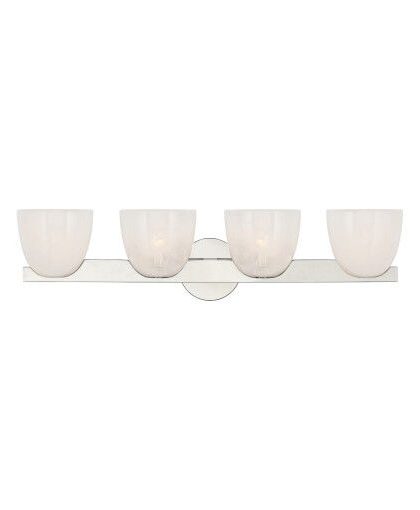 Carola 4L badrumsbelysning nickel/vitt glas