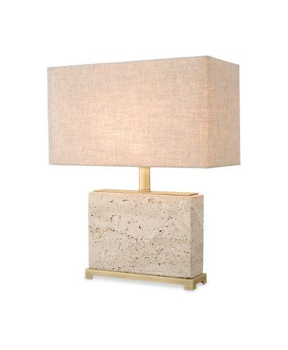 Newton bordslampa travertine