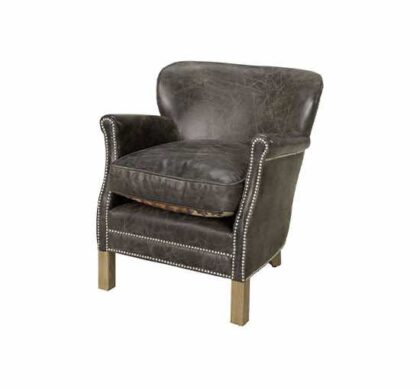 Professor skinnfåtölj fudge