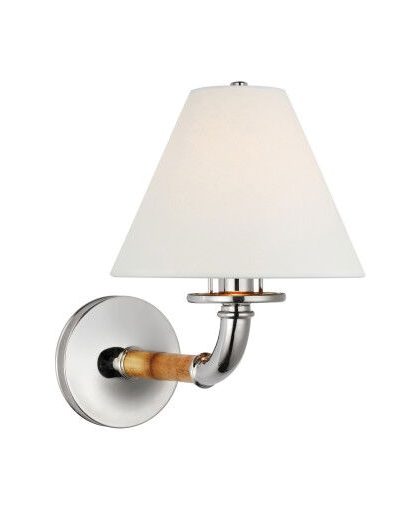 Dalfern vägglampa nickel/vit