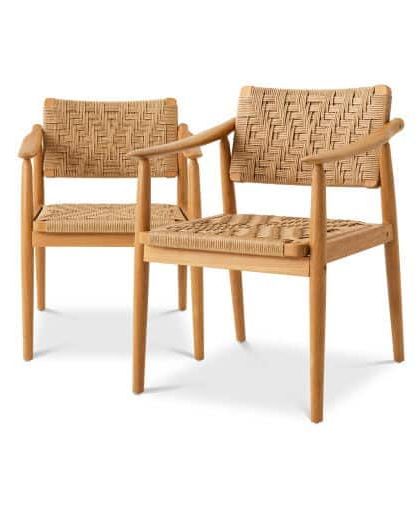 Coral Bay matstol natural teak 2-set