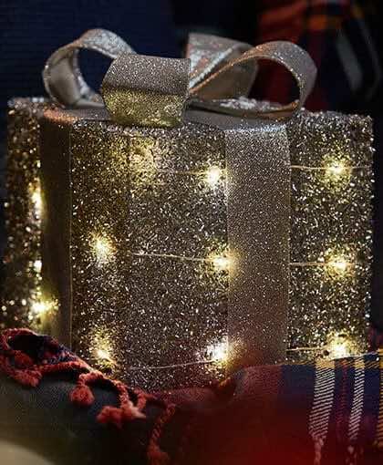 Trevor paket LED juldekoration silver