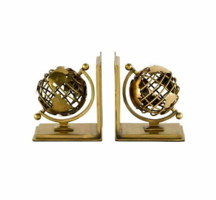 Globe bokstöd mässing set of 2
