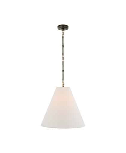 Goodman taklampa brons & mässing/linne M