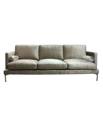 Bonham soffa 3-sits oatmeal/mässing
