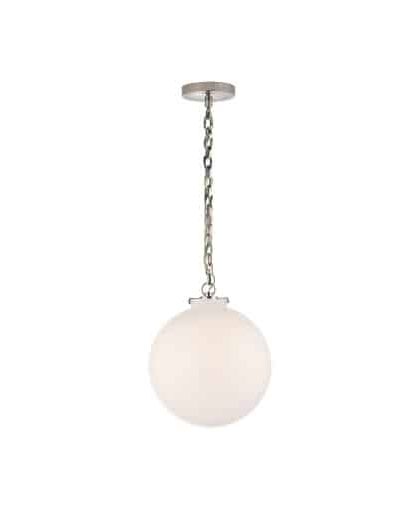 Katie Globe takpendel nickel/vit