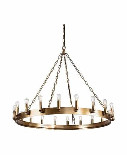 Crown taklampa antik mässing