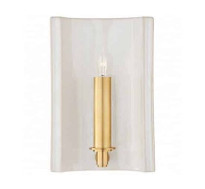 Leeds Rectangle vägglampa ivory