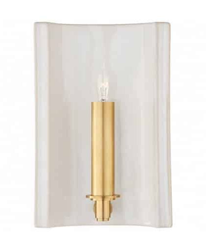 Leeds Rectangle vägglampa ivory