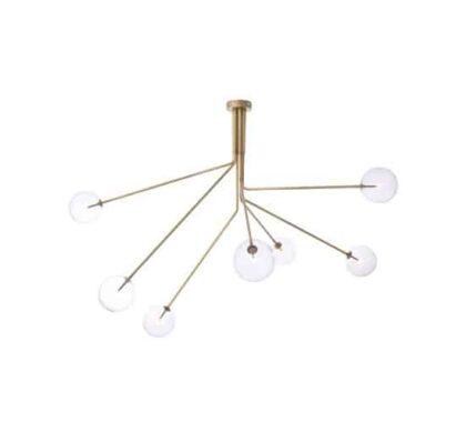 Topaz taklampa mässing