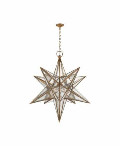 Moravian XL Star taklampa Gilded Iron