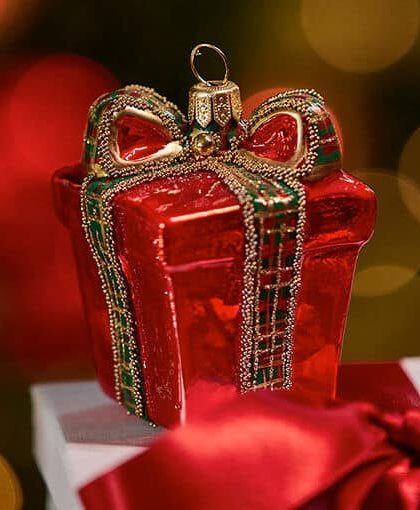Noel julklapp julgransdekoration röd