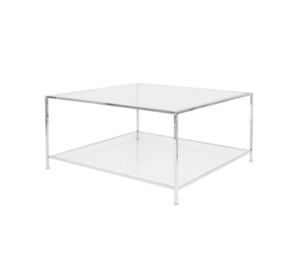 Big Square soffbord krom