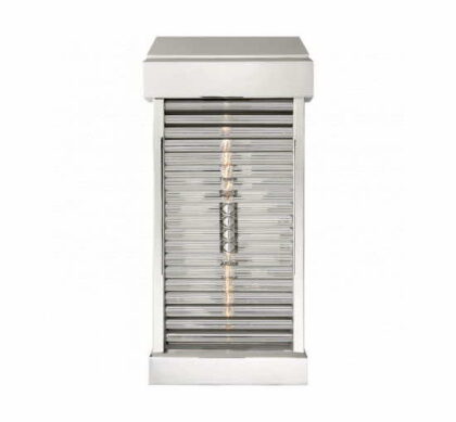 Dunmore Curved Glass Louver vägglampa nickel