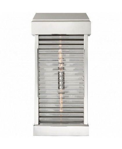 Dunmore Curved Glass Louver vägglampa nickel
