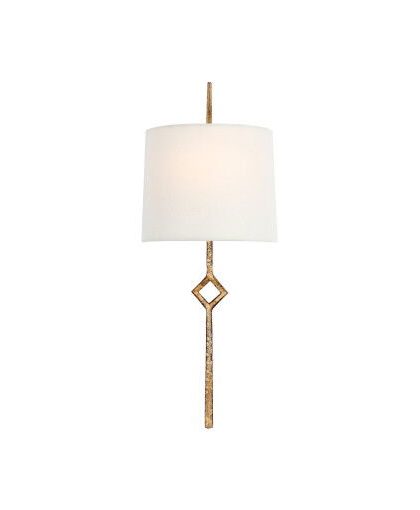 Cranston vägglampa Gilded Iron/linne S