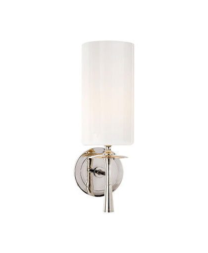Drunmore vägglampa nickel/vit