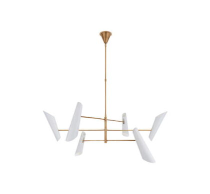 Franca takkrona antik mässing/vit